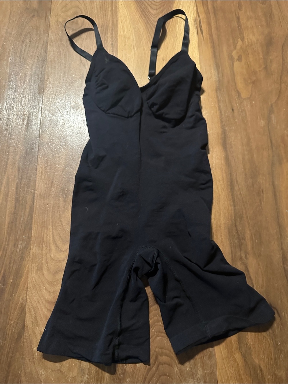 Black Shapewear Bodysuit with Adjustable Straps - Women's Intimates